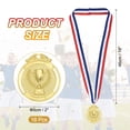 thumbnail image 2 of Uxcell 2 Inch Gold Award Medals Metal Winner Medals with Neck Ribbon Trophy Pattern for Team Sports Games Party Favors 18 Pieces, 2 of 7