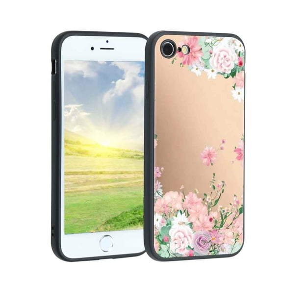 Compatible with iPhone SE 2022 Phone Case, Floral-Flowers-Cute73 Case Men Women, Flexible Silicone Shockproof Case for iPhone SE 2022