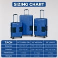 thumbnail image 2 of TACH V3 Lightweight 3pc Hardside Luggage Suitcase Set w/Charge Ports, Blue, 2 of 11