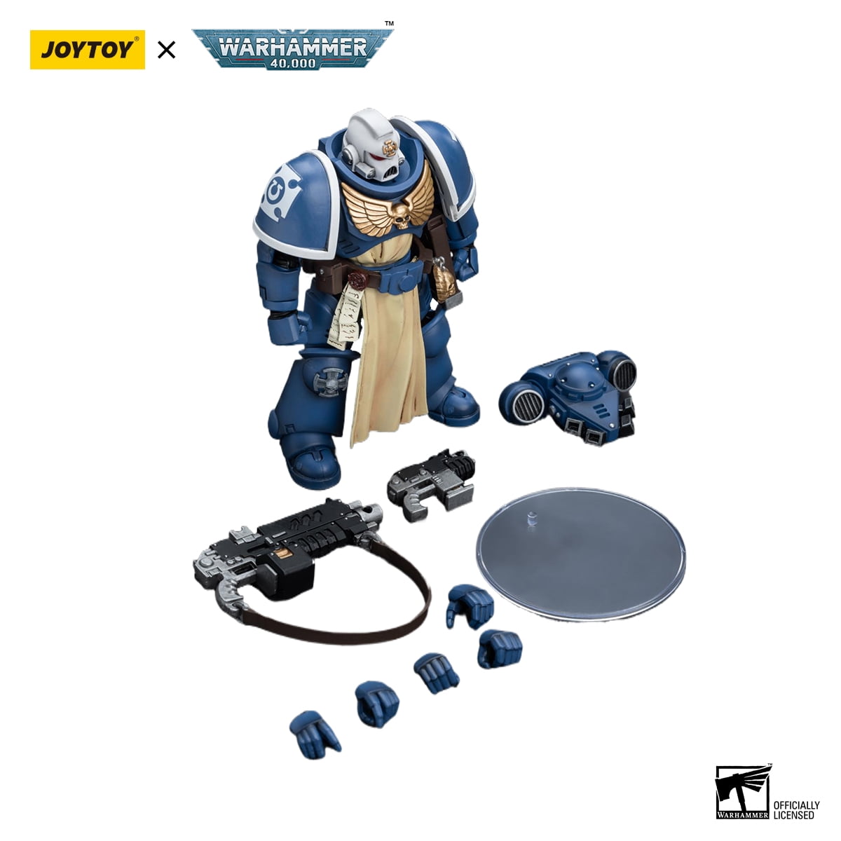 JOYTOY Warhammer 40K Ultramarines Sternguard Veteran with Auto Bolt Rifle 1:18 Collection Model