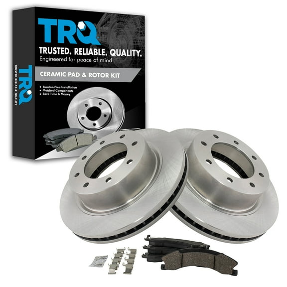 TRQ Front Premium Posi Ceramic Disc Brake Pads & Rotors Kit for Nissan NV Van BKA14222