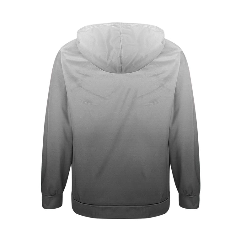 GERsome Men's Gradient Color Block Full Zip Hooded Sweatshirt