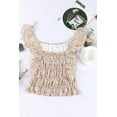 thumbnail image 5 of Khaki Leopard Print Tiered Ruffled Tank Top, 5 of 13
