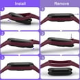 thumbnail image 6 of KOMI Bands for Amazfit Band 5 Replacement Strap Women Men, Soft Silicone Sport Strap Wristband Compatible with Amazfit Band 5 Accessories Wine Red, 6 of 7