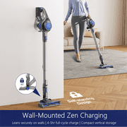 MOOSOO Cordless Stick Vacuum Cleaner, 40KPA 50Mins Lightweight Upright for Carpet Hard Floor Pet Hair XL-618A