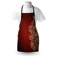 thumbnail image 4 of Burgundy Apron Floral Flower Swirl Ivy Image with Ombre Details Grunge Backdrop Artwork, Unisex Kitchen Bib Apron with Adjustable Neck for Cooking Baking Gardening, White Ruby and Red, by Ambesonne, 4 of 4