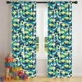 thumbnail image 5 of Blackout Kids Curtains,Blue Dinosaurs Camouflage Pattern Childrens Insulated Curtains Set Of 2,Bedroom Essentials,Toddler Room Decor 42"x84", 5 of 5
