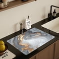 thumbnail image 2 of Wobogo Gray Gilt Patterns Dish Drying Mats Diatomaceous Earth Super Absorbent Non-slip Rubber Sole 23.6×19.7in, 2 of 11