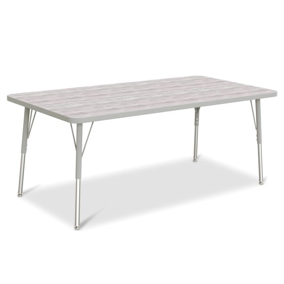 Rectangle Activity Table - 30" X 60", A-height - Driftwood Gray/Gray/Gray