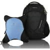 Obersee Oslo Diaper Bag Backpack and Cooler, Black/Cloud