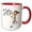 Red/White, variant on 3drose, Young Girl Blowing Bubbles, 11oz Two-tone Red Mug