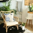 thumbnail image 4 of Blue and White Half Face Decorative Throw Pillow, 4 of 7