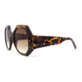thumbnail image 3 of Womens Octagonal Retro Beveled Thick Rim Elegant Fashion Sunglasses Tortoise - Brown, 3 of 4