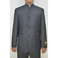 thumbnail image 1 of Mens Eight Button Mandarin Banded Collar Charcoal Suits, 1 of 1
