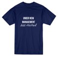 thumbnail image 1 of Under New Management Just Married Matching Couple Men's Navy T-shirt, 1 of 1