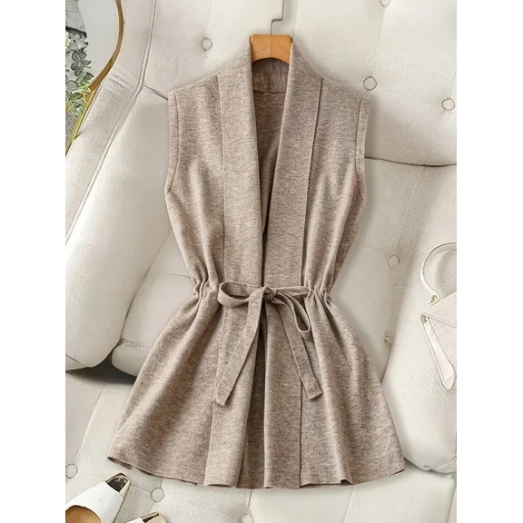 [Cute Women's Cardigan] Elegant Sleeveless Knit Cardigan for Women