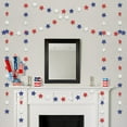 thumbnail image 3 of Topboutique Patriotic Star Garland Banner Decor,6 Pcs 6.56 ft Red White and Blue Star Decorations Star Hanging Bunting Banner Bright Backdrop Patriotic Decor Garland for 4th of July Independence Day, 3 of 8