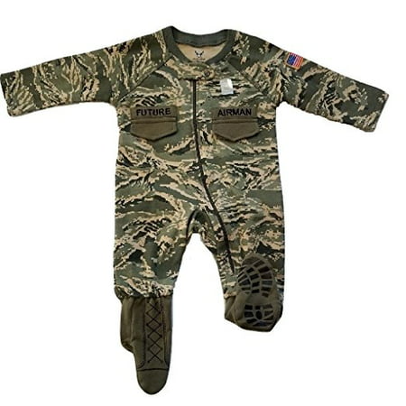 U.S. Air Force Baby Boys ABU Camo Crawler with Recruit Boots