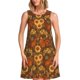 thumbnail image 1 of Easygdp Chicken And Rooster para Vestido Transpirable de Mujer, Vestido Suelto de Manga Corta con Pliegues y Bolsillos para el Verano, 1 of 7