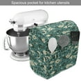 thumbnail image 2 of Nautical Stand Mixer Cover, Underwater Animal Composition with Hand Drawn Silhouettes of Fish, Kitchen Appliance Organizer Bag Cover with Pockets, 5 Quarts, Teal Dark Teal and Cream, by Ambesonne, 2 of 4