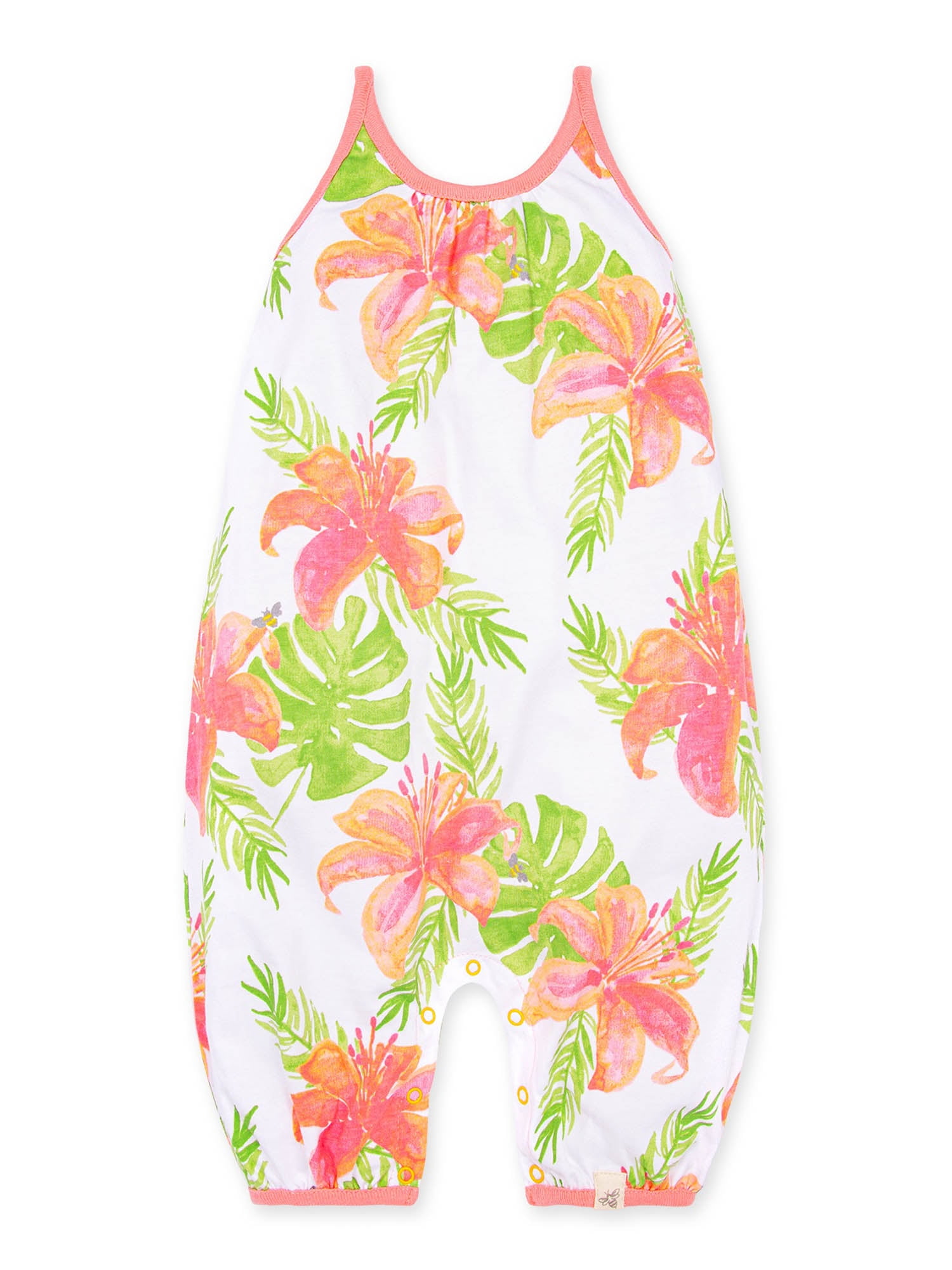 Burt's Bees Baby Girl Romper Jumpsuit, 100% Organic Cotton (Baby Girls)