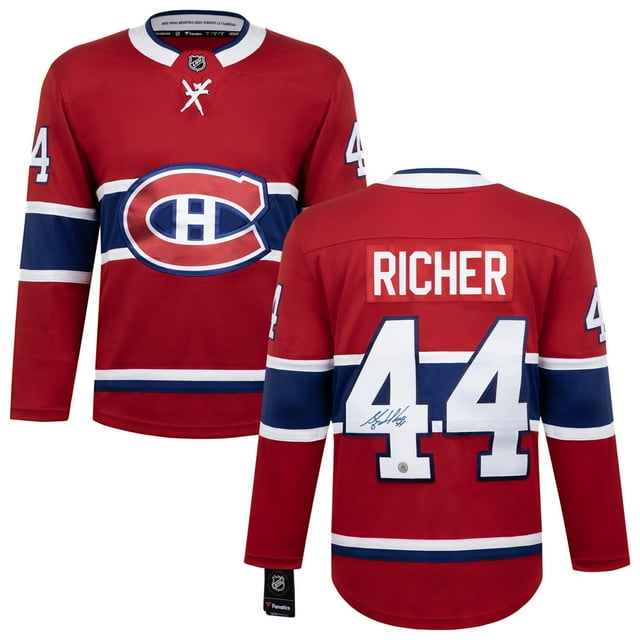 Stephane Richer Autographed Montreal Hockey Fan Replica Jersey