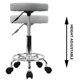 thumbnail image 5 of Taburete giratorio KKTONER de piel sintética con ajuste de altura. Gris, 5 of 7