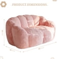 thumbnail image 5 of GOODONE Adult Bean Bag Chair,Flower Shaped Bean Bag Sofa,Super Soft Plush Reading Chair,High Elasticity Lazy Sofa,Suitable for Living Room and Bedroom,No Assembly Required,Pink,Double, 5 of 8