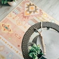 thumbnail image 4 of Balacho Bohemian Tribal Geometric Star Faux Wool Area Rug, 6' x 9', Orange, 4 of 8