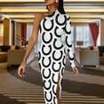 thumbnail image 4 of Black Horseshoes Half Dleeve Split Dress Bride dresses Female clothing, 4 of 6