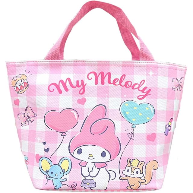 Bolsa de almuerzo anime reutilizable con aislamiento refrigerado (rosa)
