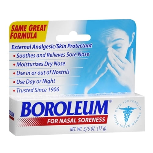 Boroleum Analgesic Ointment Relieves Sore Nose, 0.60 oz, 3 Pack