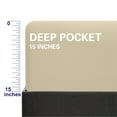 thumbnail image 4 of Super Soft and Durable​​ Microfiber Fitted Sheet, Machine Washable Fitted Bed Sheet with 15 inches Deep Pocket, Full, 54 x 75 inches, Khaki, 4 of 7
