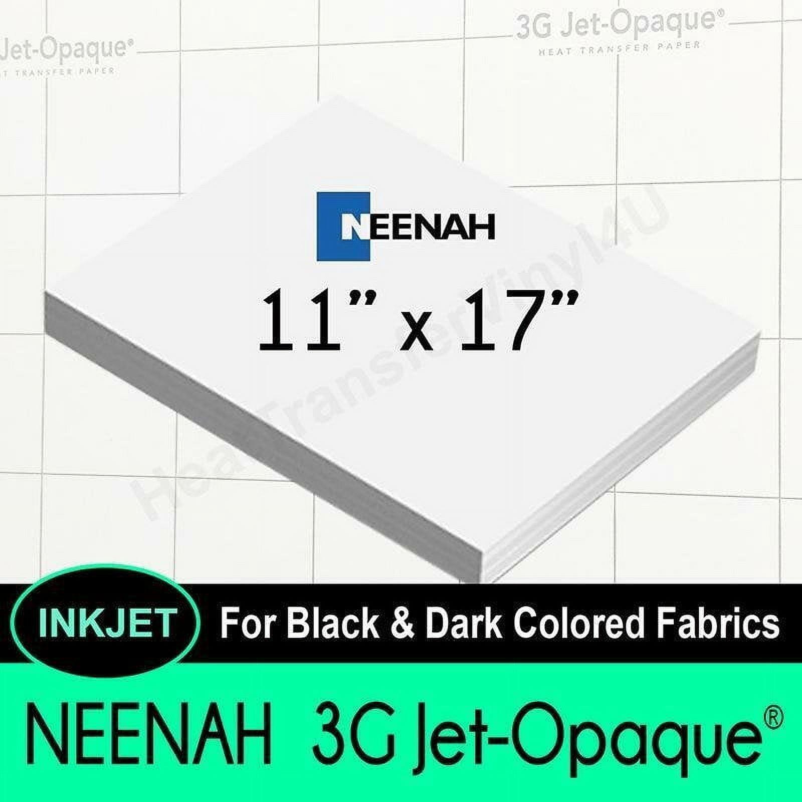 Neenah 3G JET-OPAQUE Digital Transfer Paper 11"x17" FREE SHIPPING