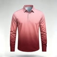 thumbnail image 5 of Enjoytime Men Long Sleeve Shirt Gradient Collared Button Golf Tops Lightweight Workout Casual Work Shirts, 5 of 5