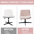 thumbnail image 4 of Lavish Cover Waterproof Elastic Criss Cross Chair Cover, Washable Armless Chair Protector for Home, Office(Pink, Palm Leaf, No Chair), 4 of 7