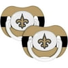 NFL Baby Pacifiers, 2pk, New Orleans Saints
