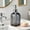 Gray-GY-clearacne, variant on OEFNTAC Glass Soap Dispenser Bottle Wave Pattern Glass Soap Dispenser 7.5x2.8in 350ml Press Pump Bottle for Bathroom Kitchen Shampoo Shower Gel Clear Countertop