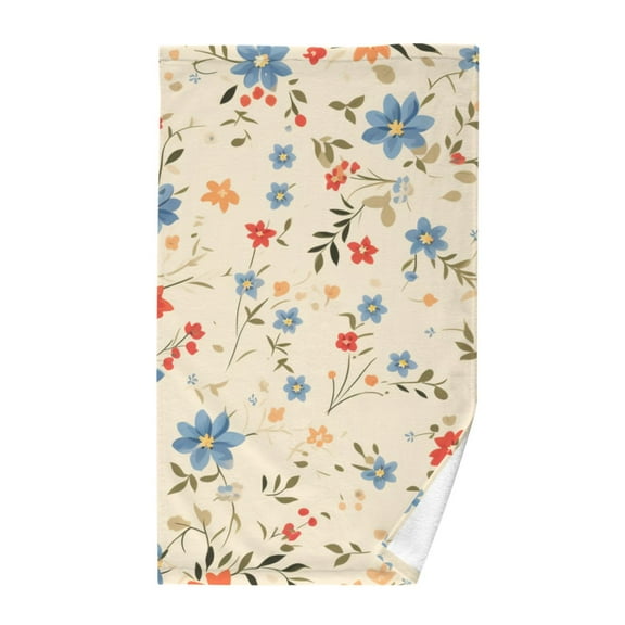 Small Floral Cotton Face Towels Absorbent Hand Towel Soft Bathroom Towel for Kitchen Hotel Decoration