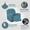 thumbnail image 2 of Super Stretch Recliner Couch Covers Chair Cover Form Fitted Non Slip Reclining Slipcovers for Standard Large Recliner, Soft Thick, 2 of 7