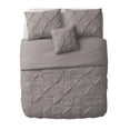thumbnail image 2 of VCNY Home | Carmen Collection | Super Soft Microfiber Comforter, Cozy and Relaxing 4 Piece Bedding Set, Chic and Modern Design for Home Décor, King, Grey, 2 of 5