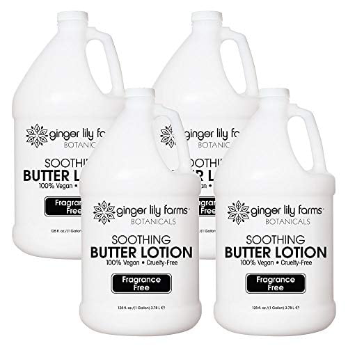 Ginger Lily Farms Botanicals Fragrance Free Soothing Butter Lotion 100 Vegan Paraben Sulfate Phosphate Gluten Cruelty Free 1 Gallon Case Of 4 Walmart Com Walmart Com