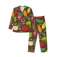 thumbnail image 1 of Balery Cartoon Vegetables Pijama para Hombre de Dos Piezas con Manga Larga, Conjunto de Dormir y Descanso Suave con Bolsillos-X-Large, 1 of 7
