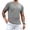 Gray, variant on Men's slim fit muscle skinny V-neck casual t-shirt short sleeve muscle henley t-shirt fashionable business topsGrey/XL
