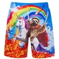 thumbnail image 2 of BounceUp Mens Swim Trunks Quick Dry Beach Board Shorts with Pockets Mesh Lining Beach Swimwear, 2 of 7