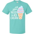 thumbnail image 3 of Inktastic All You Need is Ice Cream with Ice Cream Cone T-Shirt, 3 of 5