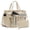 Beige, variant on 2pcs/set Women'S Large Canvas Tote Bag - Multi-Pocket Laptop Work Bag, Crossbody Shoulder Hobo Messenger Handbag, Purse for Travel, Gym, and Everyday Use
