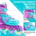 thumbnail image 4 of LOCAVUN Patines en línea ajustables con luz para niños, mejor protección, patines de fitness duros para niñas y niños (púrpura, mediano - (US 13C-3Y)), 4 of 5