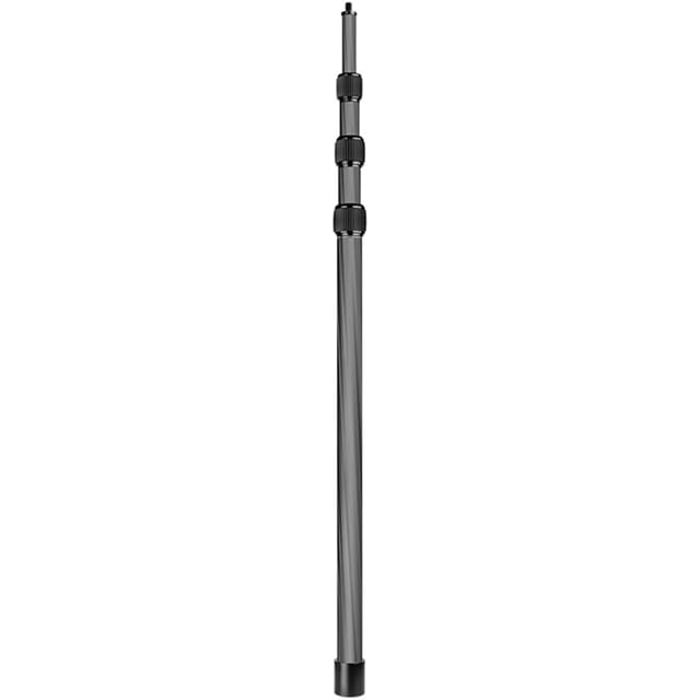 YISITIAN Handheld Microphone Boom Arm 4-Section Extendable Mic Arm Carbon Fiber Boom Pole for Microphones 1/4 Inch Screw & Thread with Foam Grip Twist Locks Max. Length 155cm/61in CJ919-19293