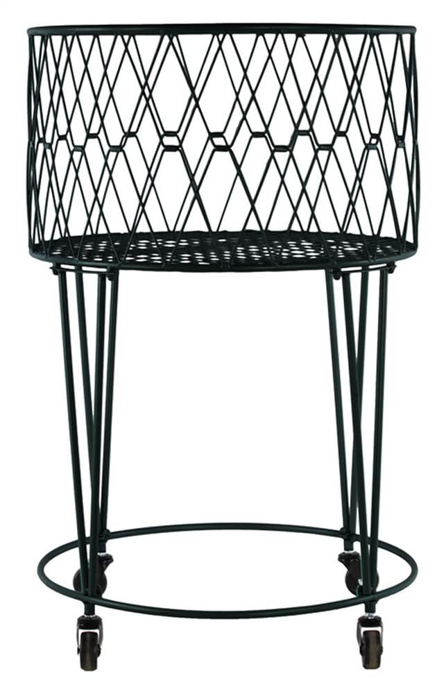 Round Laundry Basket in Gloss Black